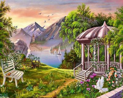 пейзаж - картина живопись - оригинал