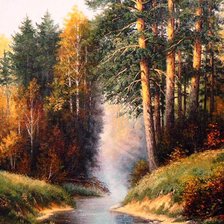 туман над ручьем