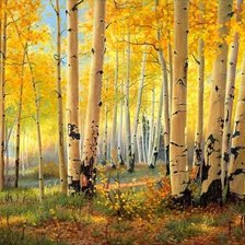 Схема вышивки «Las brzozowy»