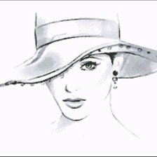 Схема вышивки «Девушка»