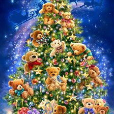 Схема вышивки «Teddy bear tree»