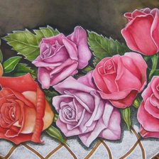 Схема вышивки «розы»