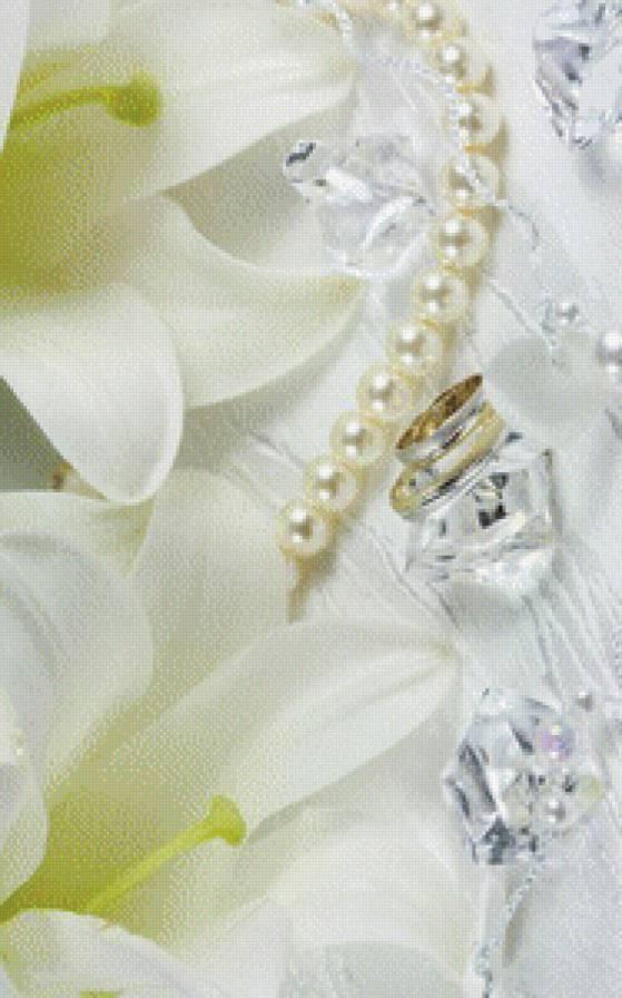 мечта - лилии, жемчуг, бриллиант, кольцо, свадьба - предпросмотр