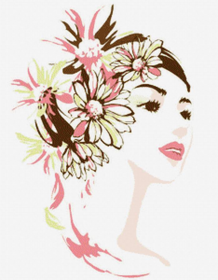 Девушка в цветах - цветы, красавица, девушка - предпросмотр