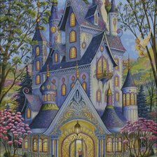 Схема вышивки «сказочный замок»