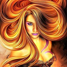 Схема вышивки «Женщина-загадка»