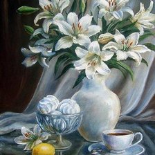 Схема вышивки «цветочный натюрморт»