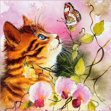 Схема вышивки «Cat»