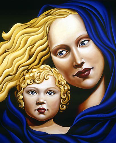 Мать и сын - искусство, картина - оригинал