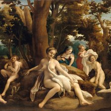 Схема вышивки «Антонио да Корреджо "Леда и лебедь"»