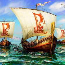 Схема вышивки «из-за острова на стрежень...»