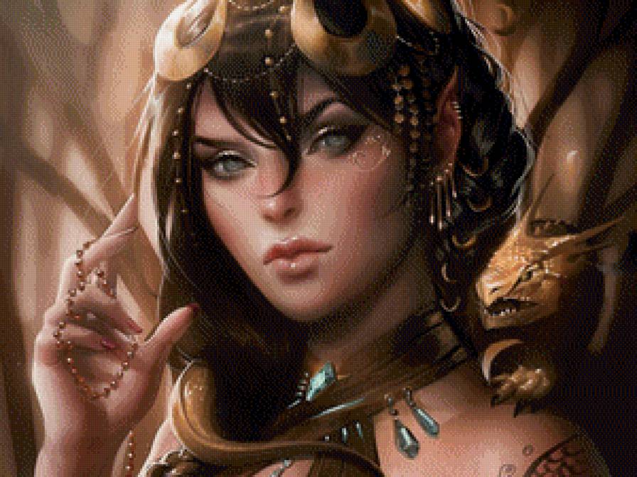 №641800 - фэнтези, девушка, магия, дракон - предпросмотр