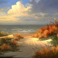 Схема вышивки «морской пляж»