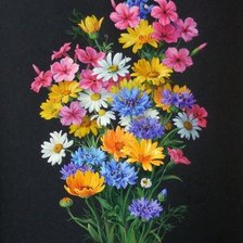 Схема вышивки «цветочки»