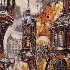 Схема вышивки «первый снег»