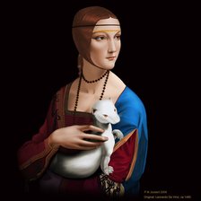 Схема вышивки «Дама с горностаем»