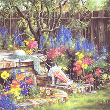 Схема вышивки «забытый зонтик»