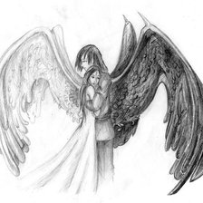 Схема вышивки «анегл и демон»