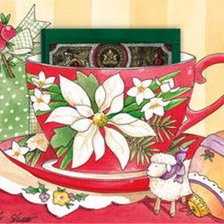 Схема вышивки «чашечку чая?»