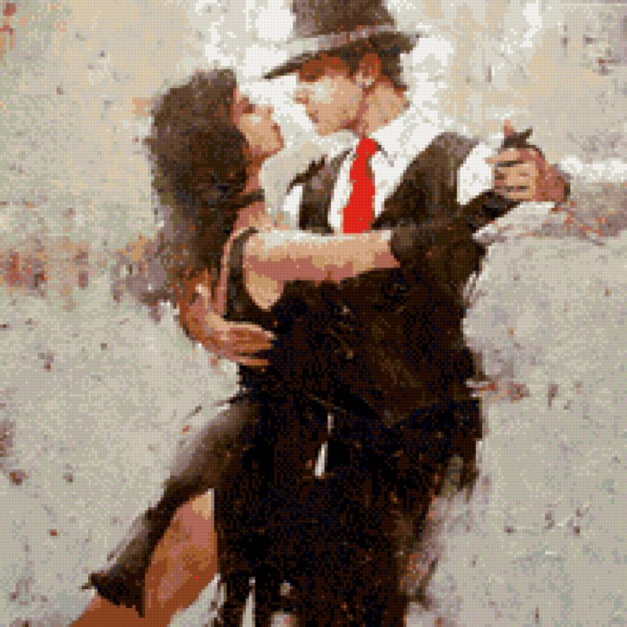 страстный танец - девушка, объятия, симпатия, парень, пара - предпросмотр