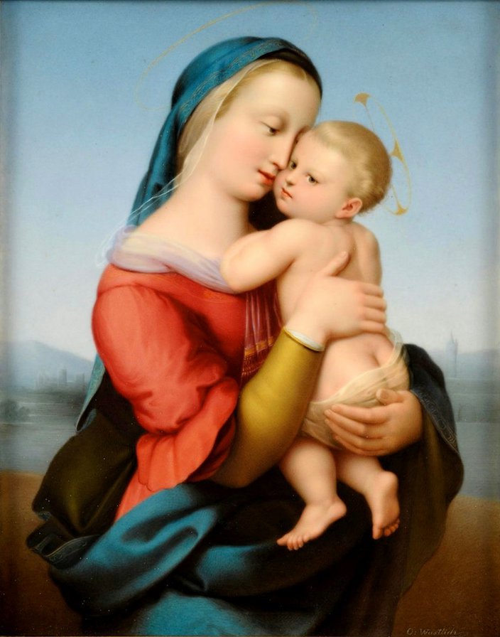 Мадонна с младенцем - искусство, мадонна, картина - оригинал