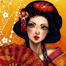 Схема вышивки «Гейша»