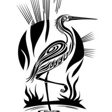 Схема вышивки «Цапля»