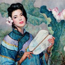 Схема вышивки «девушка востока»