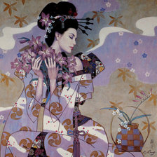 Схема вышивки «девушка востока»