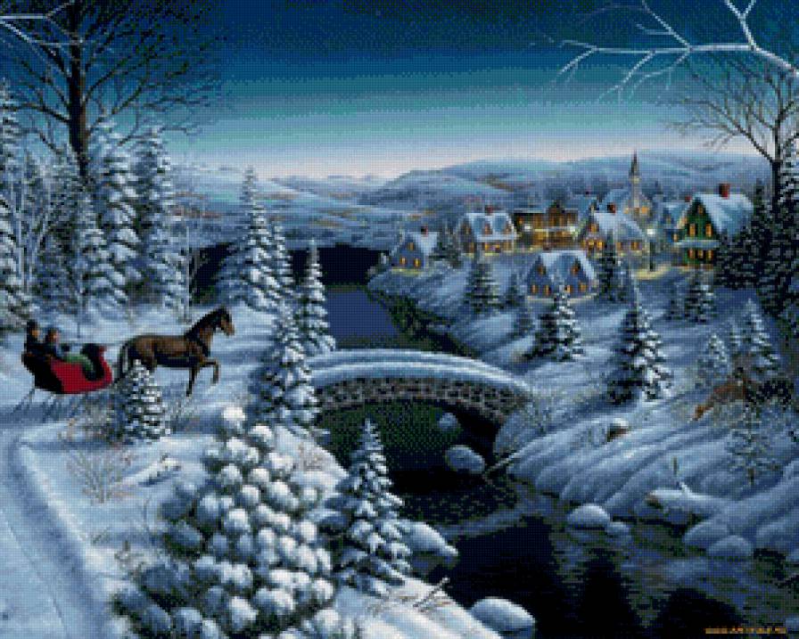 Зимний пейзаж - природа, пейзаж - предпросмотр