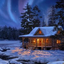 Схема вышивки «Зимний пейзаж»