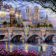 Схема вышивки «вечерний Париж»