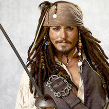 Схема вышивки «Джек воробей»