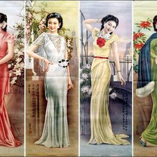 Схема вышивки «восточные грации»