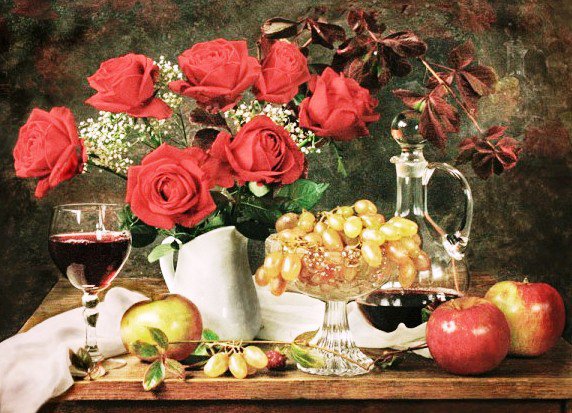 цветочный натюрморт - натюрморт - оригинал