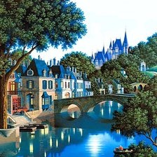 Схема вышивки «Сказочный город»