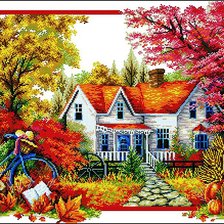 Схема вышивки «Дачный домик»