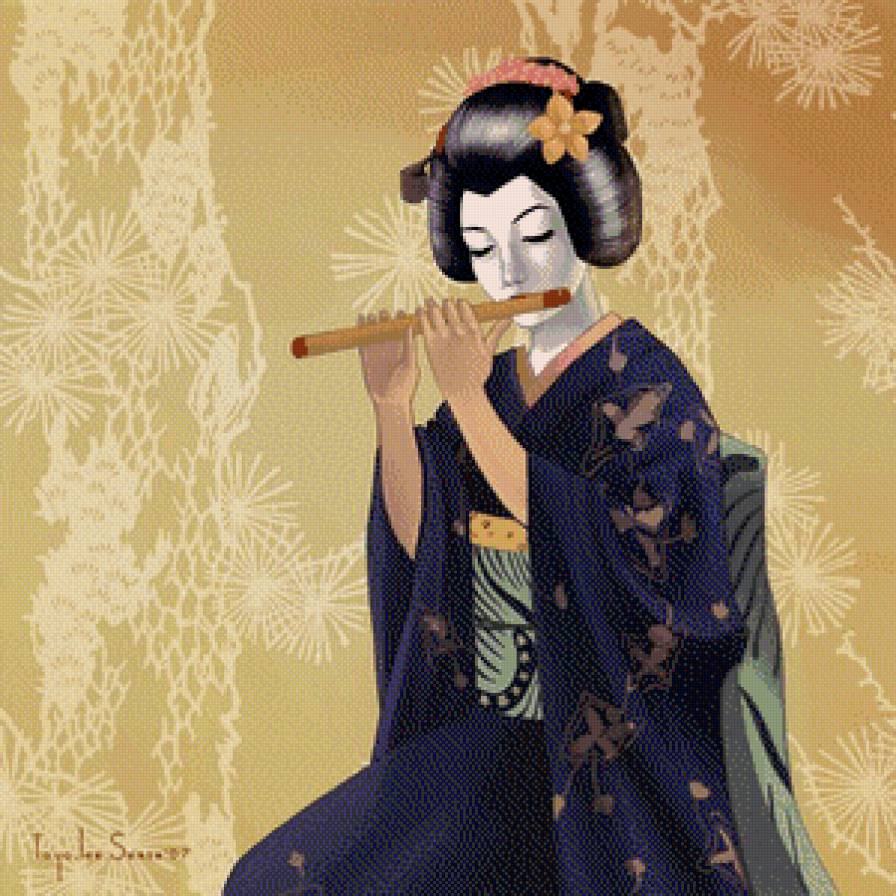 Гейша - азия, девушка, япония - предпросмотр