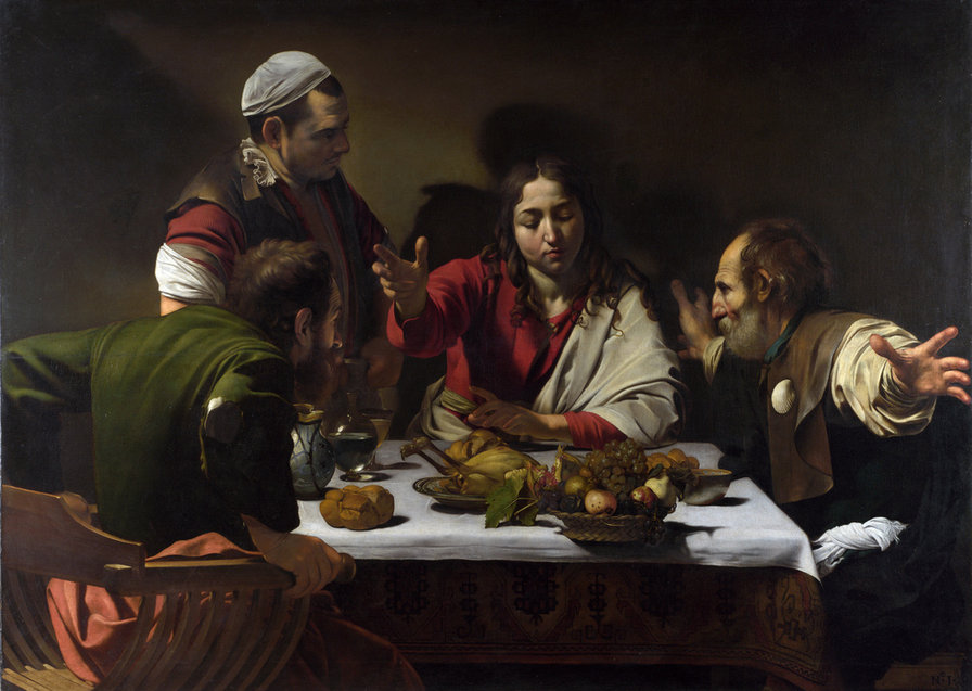 The Supper at Emmaus 1601 - караваджо, искусство, картина - оригинал