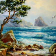 Схема вышивки «прибой»