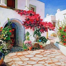 Схема вышивки «Уютный дворик.»