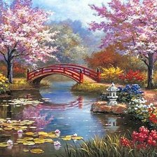 Схема вышивки «пейзаж»