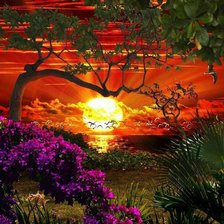 Схема вышивки «очень красивый закат»