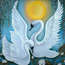 Схема вышивки «прекрасные лебеди»