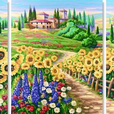 Схема вышивки «триптих»