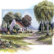 Схема вышивки «Хутoрок»