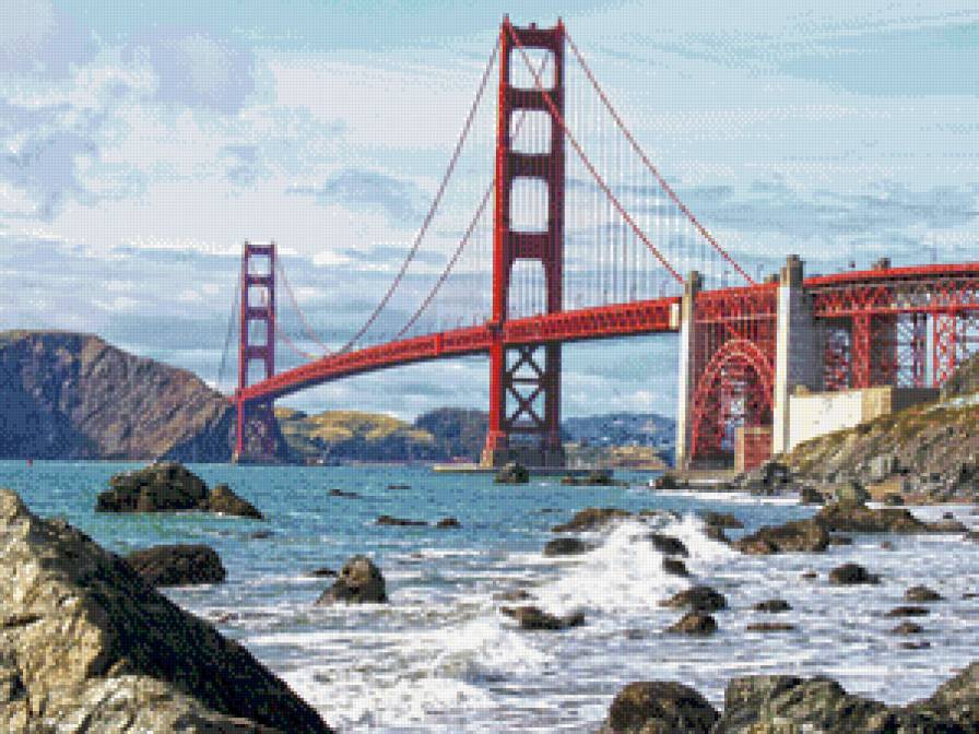 №644640 - горы, мост, пейзаж, море, природа - предпросмотр