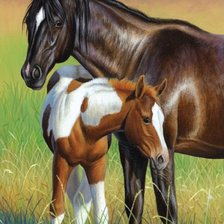 Схема вышивки «мамочка с малышом»