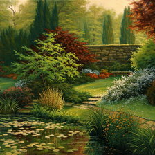 Схема вышивки «пейзаж»