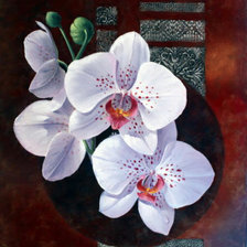 Схема вышивки «орхидеи»